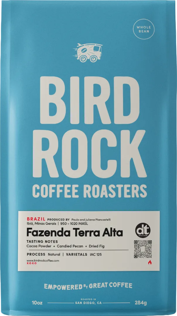 Bird Rock Coffee Fazenda Terra Alta Brazil 10oz bag, natural IAC 125 from Ibiá, Minas Gerais