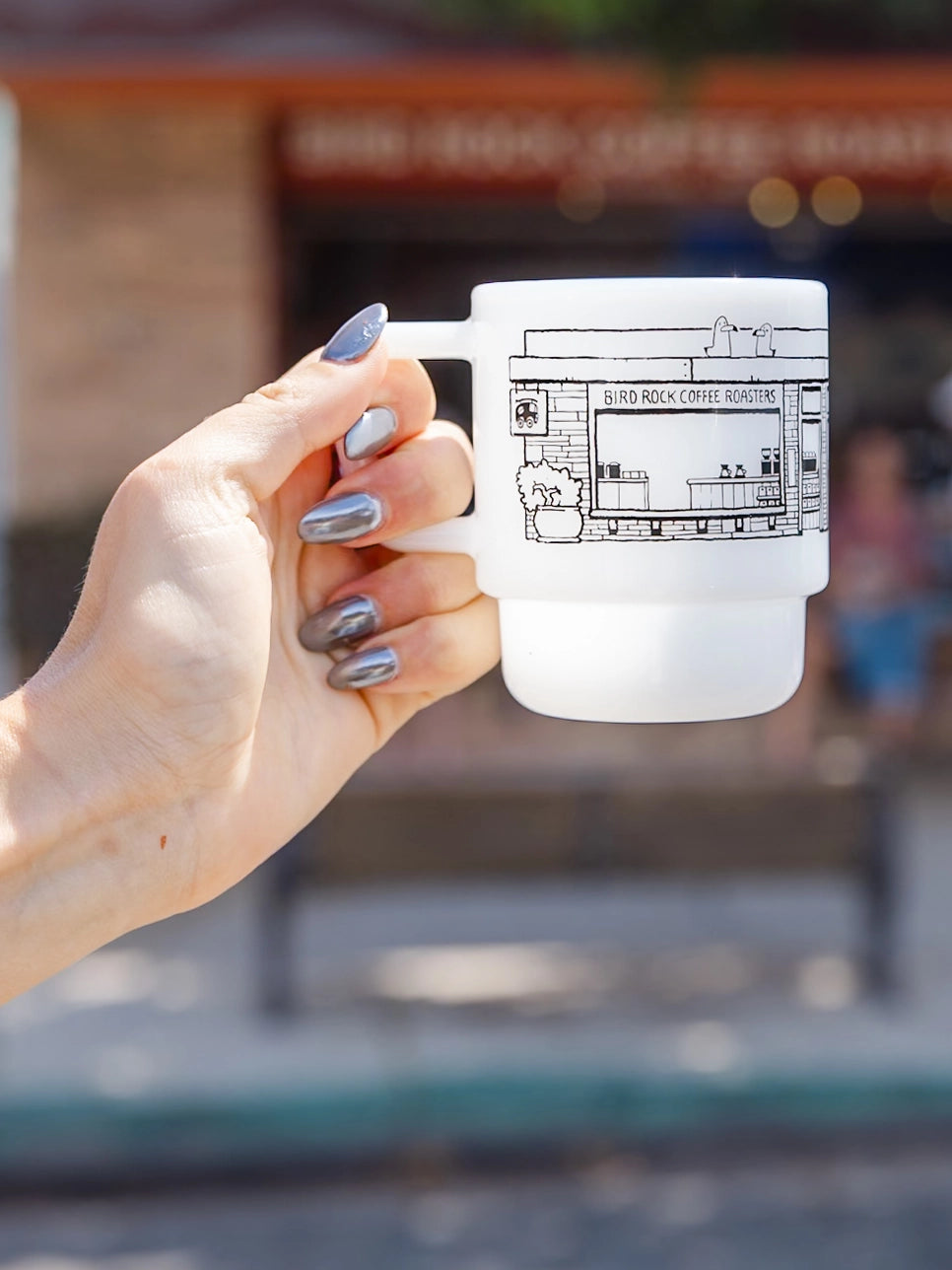 20th Anniversary Milk Glass