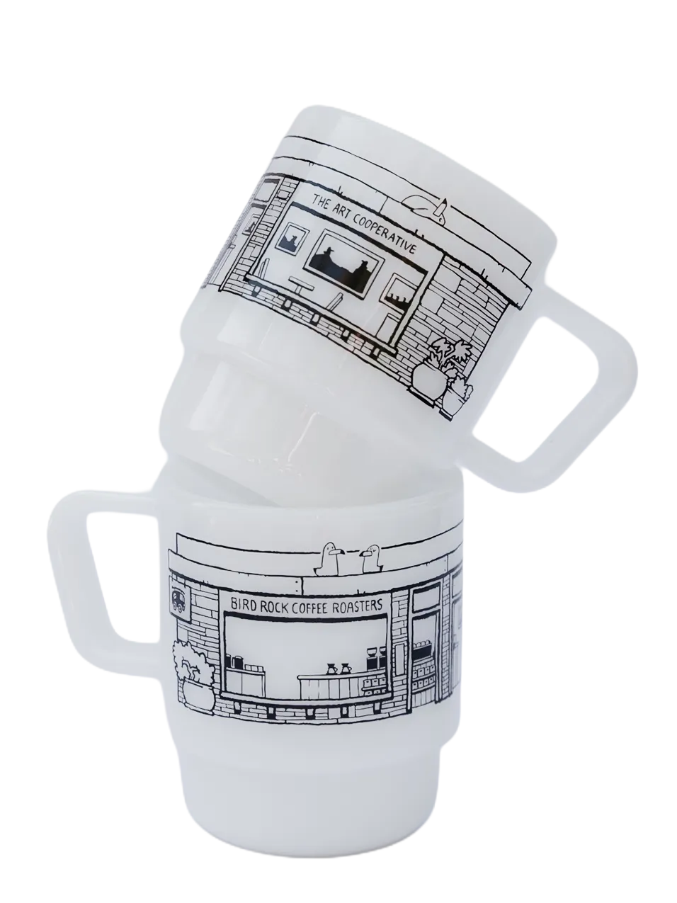 20th Anniversary Milk Glass
