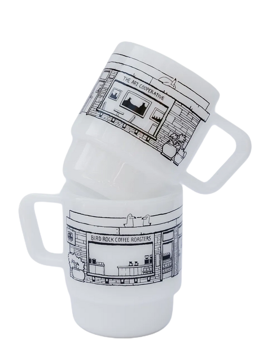 20th Anniversary Milk Glass